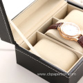 3 Slots Acrylic Lid Leather Watch Packing Cases